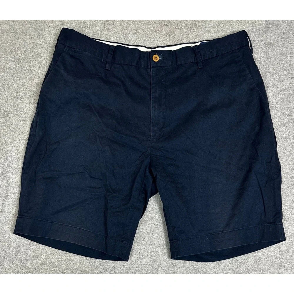Polo Ralph Lauren Shorts Mens 36 Navy Blue Stretch Classic Fit Chino
